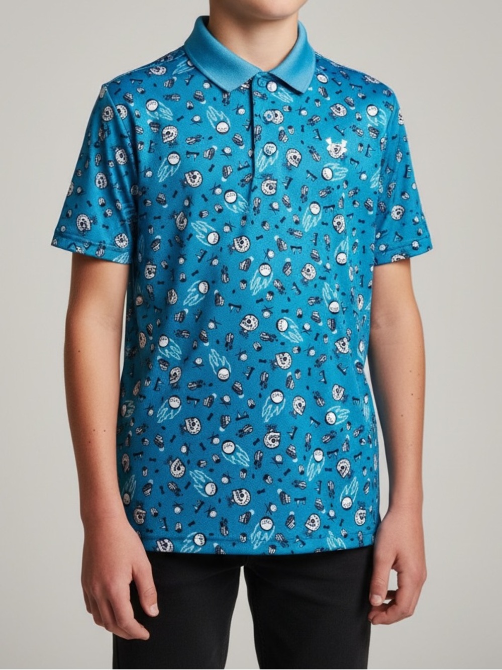 Under Armour Boys XL Matchplay Printed Polo Shirt
